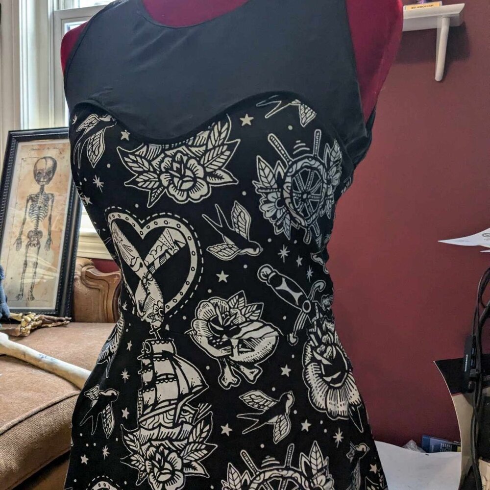Toofast traditional tattoo skater dress